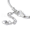 Brass European Beads Charm Bracelets BJEW-JB11586-03-4