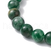 Natural Emerald Beaded Bracelets BJEW-JB10214-01-4