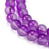 Frosted Transparent Glass Bead Strands X1-GLAA-P065-8mm-15-4