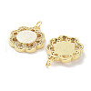 Brass Micro Pave Clear Cubic Zirconia Pendants KK-L213-022G-2