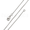 1mm Rack Plating Brass Cable Chain Necklaces for Women Men MAK-L044-23P-4