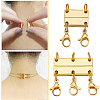 BENECREAT 2Pcs 2 Styles 2 and 3 Strands Alloy Magnetic Clasps Converter FIND-BC0002-80-6