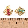 Brass Micro Pave Cubic Zirconia Pendants KK-R162-045G-3