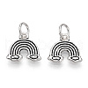 925 Sterling Silver Rainbow Charms with 925 Stamp & Jump Rings STER-T007-57AS-1