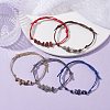 5Pcs Natural Mixed Stone Chips Braided Bead Bracelet Sets BJEW-JB09869-02-5