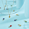 Unicraftale 24Pcs 4 Color Faceted Glass Pendant PALLOY-UN0001-19-2