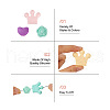 50Pcs 15 Style Food Grade Eco-Friendly Silicone Focal Beads SIL-TA0001-10-4