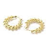 Ion Plating(IP) 304 Stainless Steel Leaf Hoop Earrings for Women EJEW-S227-67G-2