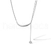 Stainless Steel Curved Bar Pendant Necklaces PW-WG4C5A2-02-1