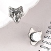 304 Stainless Steel Wolf Clip-on Earrings EJEW-B116-02P-2