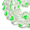 Transparent Glass with Enamel  Beads GLAA-N0028-04A-2