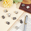DICOSMETIC 12Pcs 2 Colors Alloy & Iron Buttons DIY-DC0002-67-4