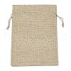 Christmas Printed Burlap Packing Pouches Drawstring Bags ABAG-Q053-02B-05-2