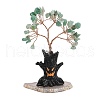 Halloween Theme Natural Green Aventurine Chips Tree of Life Decorations DJEW-B013-02D-1