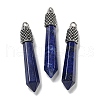 Dyed Natural Lapis Lazuli Pointed Big Pendants G-F766-02AS-07-1
