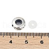 925 Sterling Silver Colorful Cubic Zirconia European Beads STER-R005-01AS-06-3