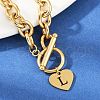 Golden 304 Stainless Steel Charm Bracelets NJEW-K284-01G-L-3
