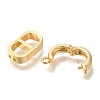 Brass Fold Over Clasps KK-K389-108G-2