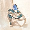 Brass Micro Pave Cubic Zirconia Finger Rings RJEW-H245-01P-3