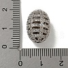 Brass Micro Pave Cubic Zirconia Beads KK-G493-25E-P-3