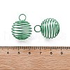 Iron Spiral Bead Pendants FIND-M053-01B-2