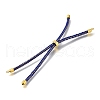 Braided Cotton Cord Slider Bracelet Making MAK-R001-01G-22-2