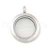 304 Stainless Steel Floating Locket Pendants STAS-E443-41P-03-1
