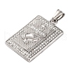 304 Stainless Steel Rhinestone Pendants STAS-P372-04P-2