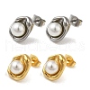 PVD Vacuum Plating 304 Stainless Steel Stud Earring EJEW-C099-01GP-2