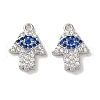 Brass Micro Pave Cubic Zirconia Pendants KK-S391-05P-1