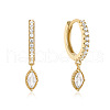 S925 Sterling Silver Horse Eye Hoop Earrings AR6499-1-4