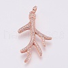 Brass Micro Pave Cubic Zirconia Pendants ZIRC-J019-12B-2