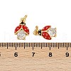 Brass Micro Pave Cubic Zirconia Pendants KK-C095-08B-G-3