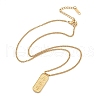304 Stainless Steel Rectangle Number Pendant Necklaces NJEW-D300-01G-04-4