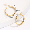 Stylish Stainless Steel Ripple Hoop Earrings RE3592-4