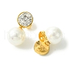 PVD Vacuum Plating 304 Stainless Steel Crystal Rhinestone Stud Earrings EJEW-L284-18G-2