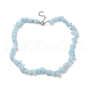 Natural White Jade Dyed Chips Beaded Necklaces NJEW-JN04275-07-1