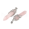 Natural Rose Quartz Pendants G-M450-01P-09-2