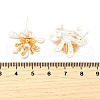 Brass Micro Pave Clear Cubic Zirconia Stud Earrings EJEW-S270-02A-GS-3