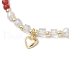 Natural Round Mixed Gemstone Beads Braided Beads Bracelets for Women BJEW-JB11658-4