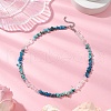 Natural Rose Quartz & Howlite & Green Aventurine Chip Beaded Necklaces NJEW-JN05099-02-2