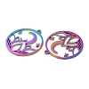 Ion Plating(IP) 304 Stainless Steel Pendants STAS-L020-024RC-2