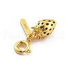 Brass Enamel Fruits Pendant Decoration HJEW-P020-01B-G-2