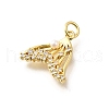 Brass Micro Pave Cubic Zirconia Pendants X-KK-U072-25G-2