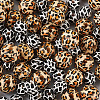 Biyun 100Pcs 2 Patterns Printed Natural Wooden Beads WOOD-BY0001-01-5