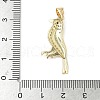 Brass Micro Pave Cubic Zirconia Pendants ZIRC-I356-06G-3