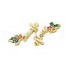 Christmas Theme Holly Rack Plating Alloy Enamel Pendants X-PALLOY-O109-28LG-3