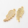 Brass Micro Pave Cubic Zirconia Pendants ZIRC-L035-44G-FF-1