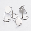 Non-Tarnish 304 Stainless Steel Stud Earring Findings X-STAS-P198-25-12mm-1