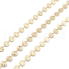 Brass Flat Round Link Chains CHC-M025-32G-1